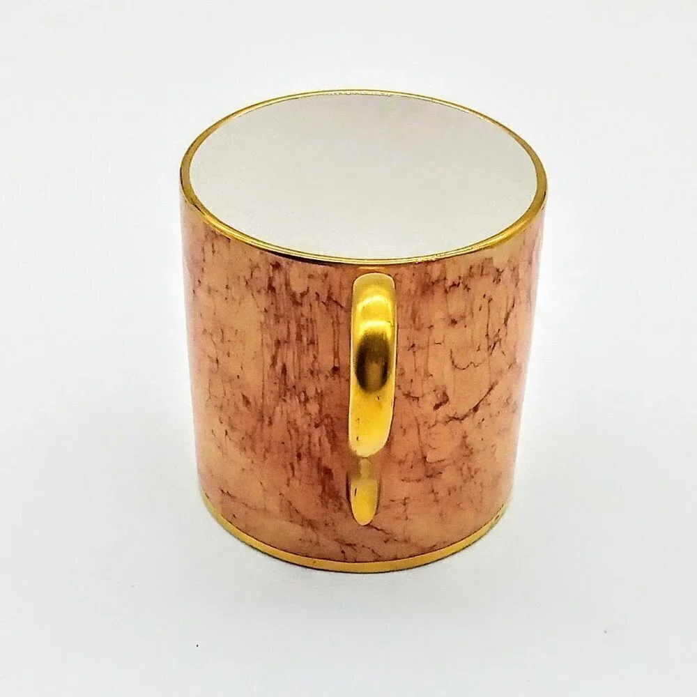 Royal Albert Gossamer Butterscotch Gold Bone China Flat Demitasse Cup Saucer